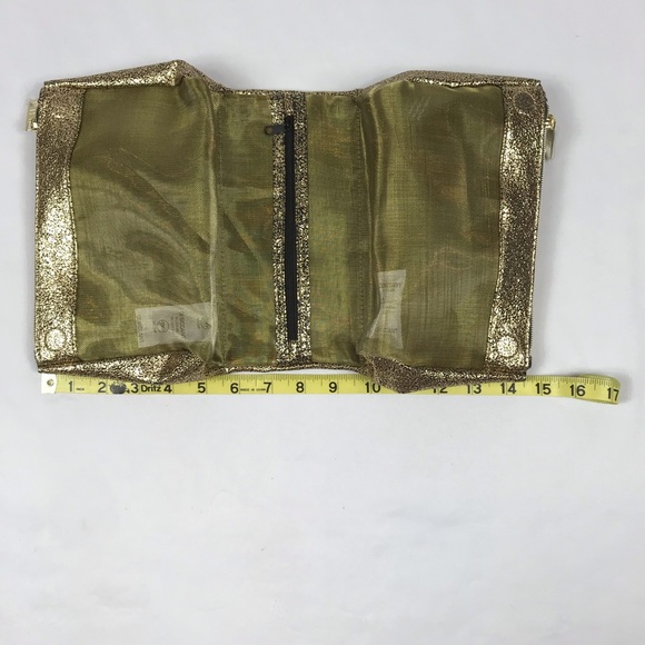 Ish Gold Cosmetics Bag NWOT - Picture 3 of 5